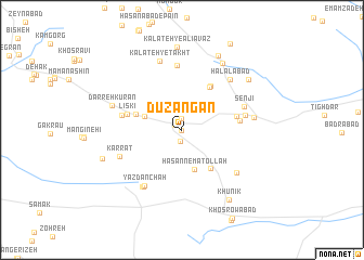 map of Dūzangān