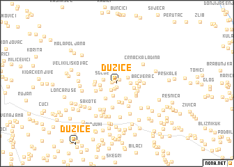 map of Dužice