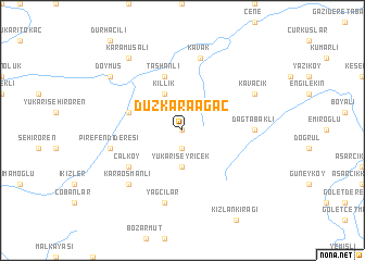 map of Düzkaraağaç