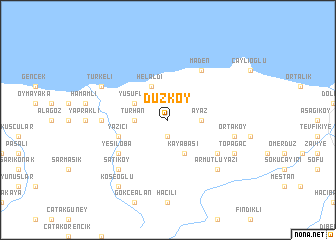 map of Düzköy