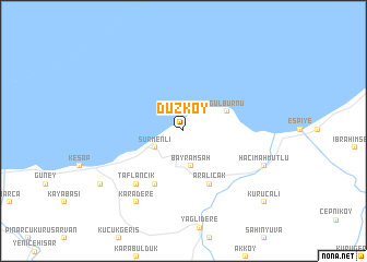 map of Düzköy