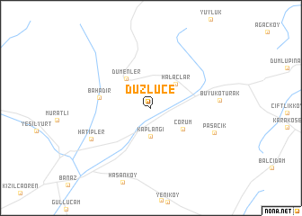 map of Düzlüce