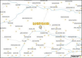 map of Dvariškiai