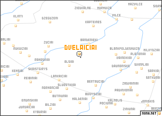 map of Dvelaičiai