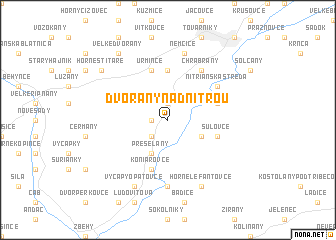 map of Dvorany nad Nitrou