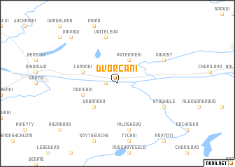 map of Dvorčani