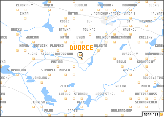 map of Dvorce