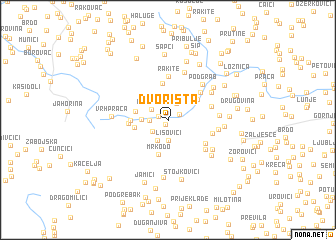 map of Dvorišta