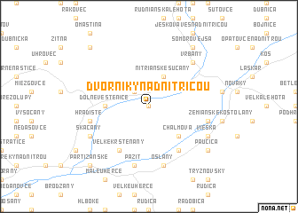 map of Dvorníky nad Nitricou