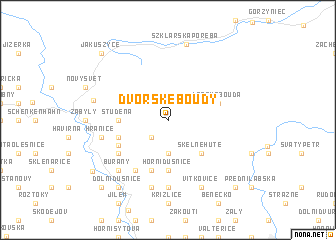 map of Dvorské Boudy