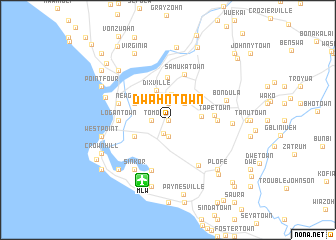 map of Dwahn Town