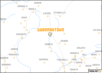 map of Dwannah Town