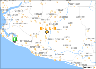 map of Dwe Town