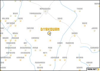 map of Dyakouam