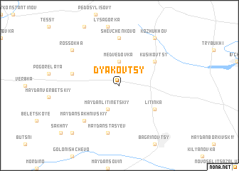 map of Dʼyakovtsy