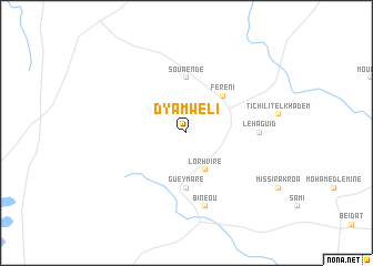 map of Dyamwéli