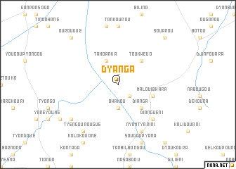 map of Dyanga