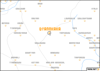 map of Dyannkaka
