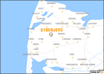 map of Dybebjerg