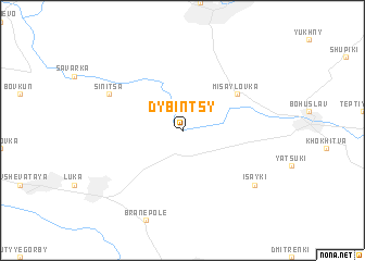 map of Dybintsy