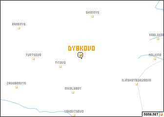 map of Dybkovo