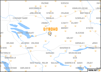 map of Dybowo