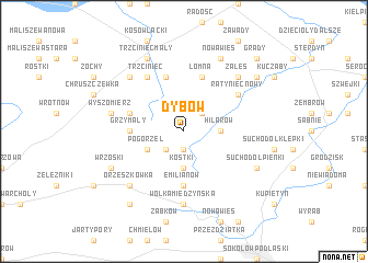 map of Dybów