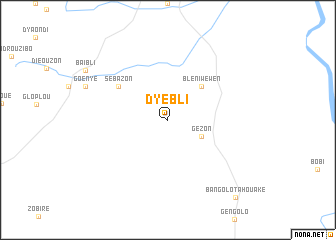 map of Dyébli