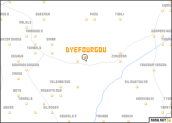 map of Dyéfourgou