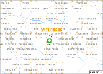 map of Dyélokaha