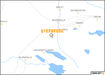 map of Dyer Brook