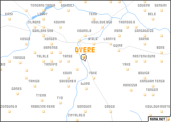 map of Dyéré