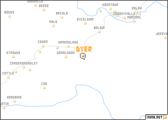 map of Dyer
