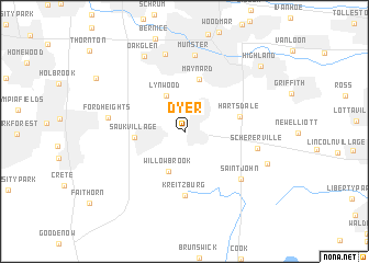 map of Dyer