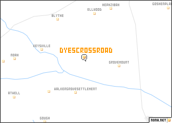 map of Dyes Crossroad