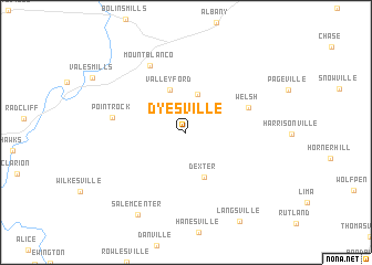 map of Dyesville