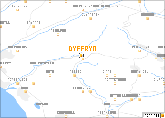 map of Dyffryn