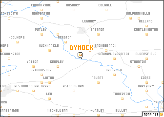map of Dymock