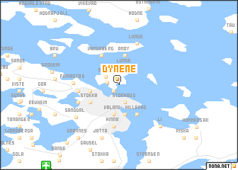 map of Dynene