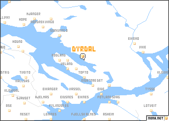 map of Dyrdal