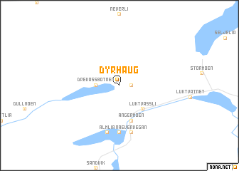 map of Dyrhaug