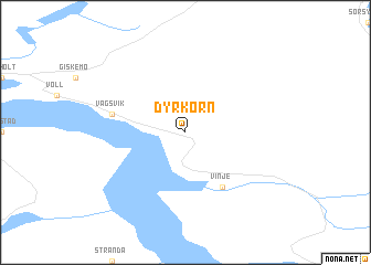 map of Dyrkorn