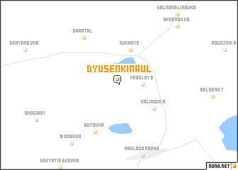 map of Dyusenkin Aul