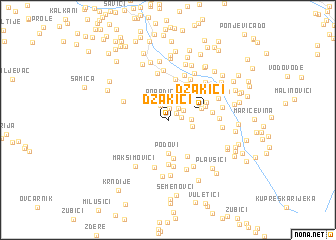 map of Džakići