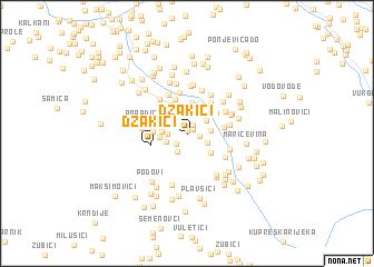 map of Džakići