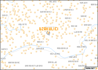 map of Džakulići