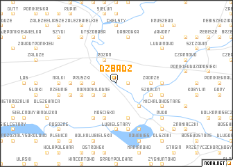 map of Dzbądz