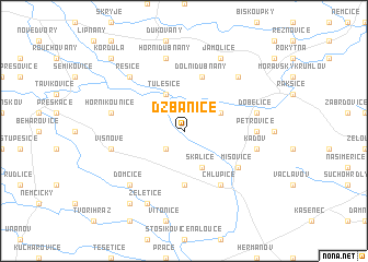 map of Džbánice