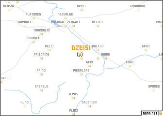 map of Dzeiši