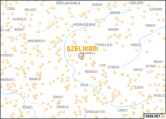 map of Dželikani